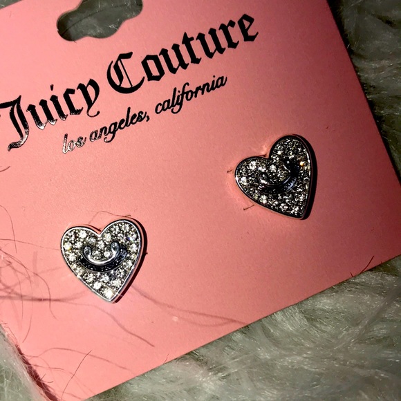 Juicy Couture Jewelry - Juicy Couture Crystal heart earrings